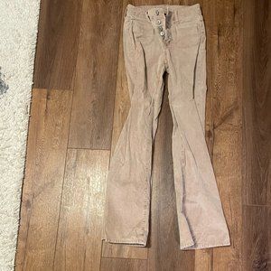 American Eagle Outfitters Tan Corduroy Flair Pants